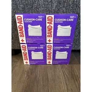 Band-Aid Cushion-Care Gauze Pads 3x3 Medium Sterile 4 Boxes 40 Pads Total
